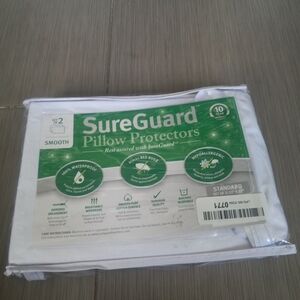 Pillow Protectors SureGuard King Waterproof Hypoallergenic Terry Finish 2-Pack